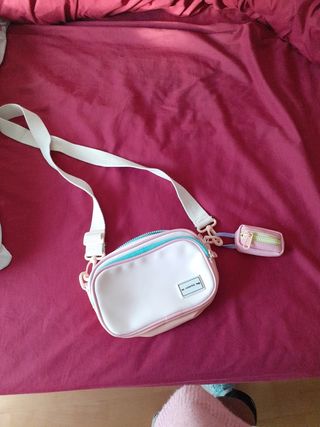 Bolso Zara niña rosa y blanco