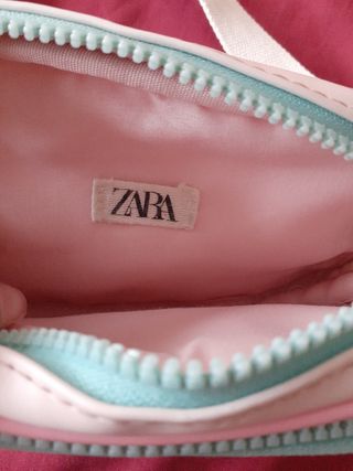 Bolso Zara niña rosa y blanco