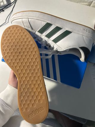 Botines Adidas Hombre Blancos y Verdes