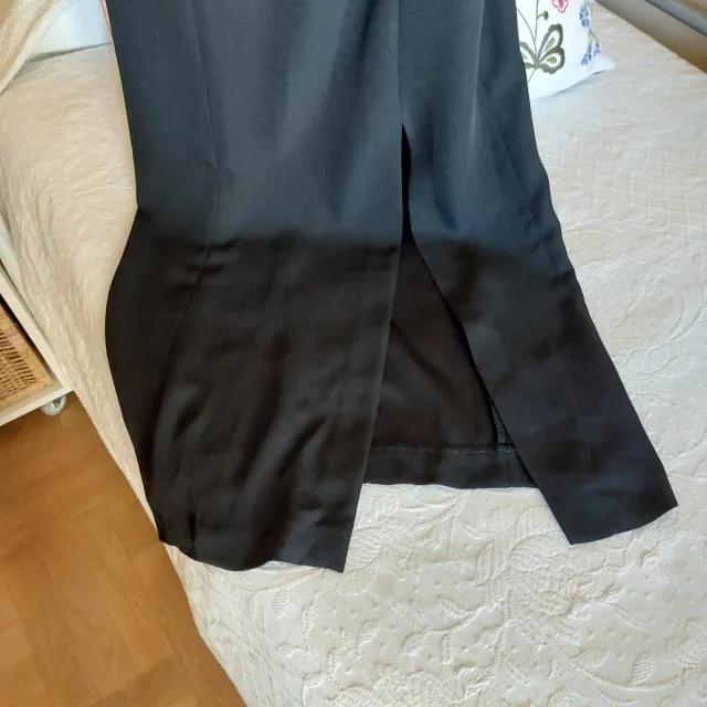 Vestido largo negro tirantes cruzados