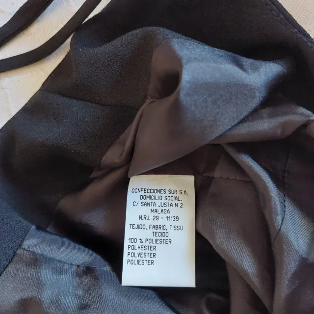 Vestido largo negro tirantes cruzados