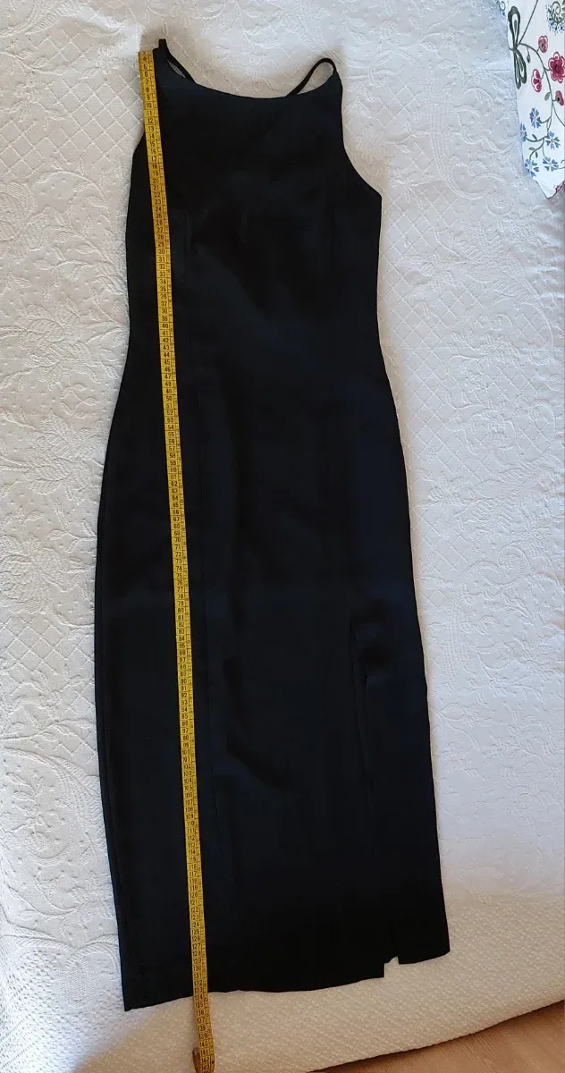 Vestido largo negro tirantes cruzados