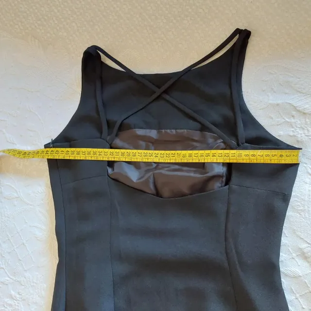 Vestido largo negro tirantes cruzados