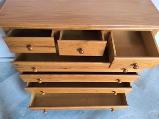 Cómoda de madera 6 cajones