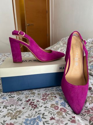 Zapatos Marypaz tacón buganvilla talla 38