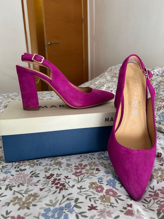 Zapatos Marypaz tacón buganvilla talla 38