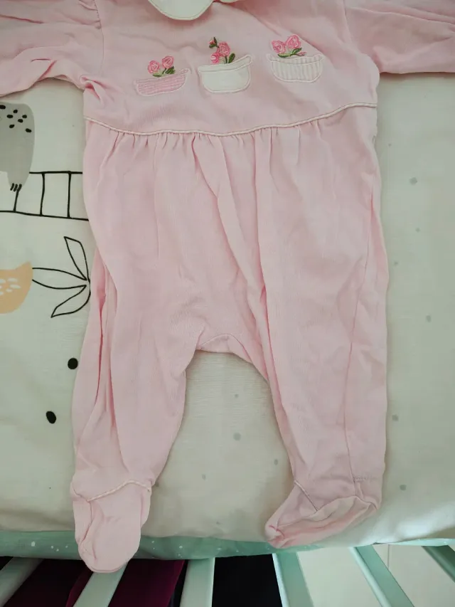 Pijama Bebé Prenatal Rosa Flores 56 cm