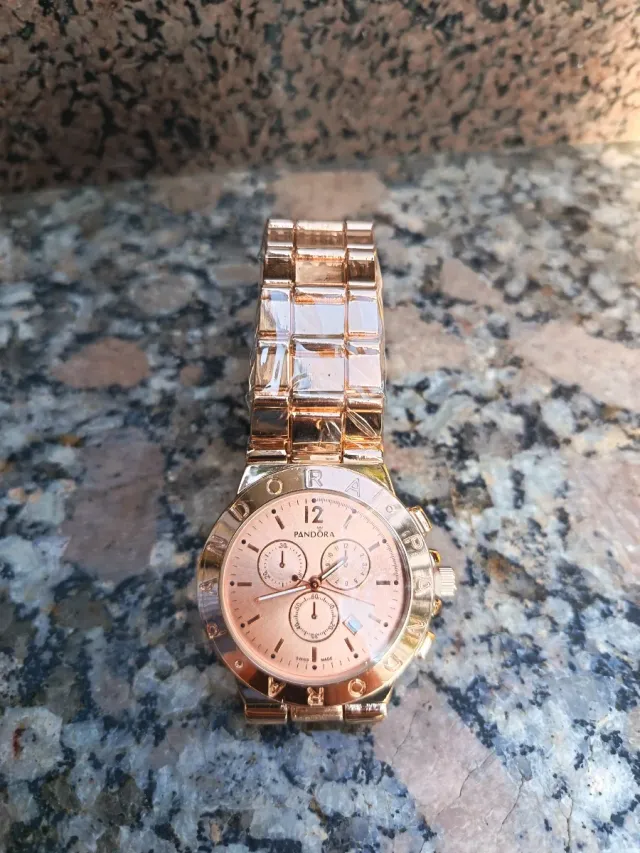 Reloj Pandora Mujer Dorado Rosado