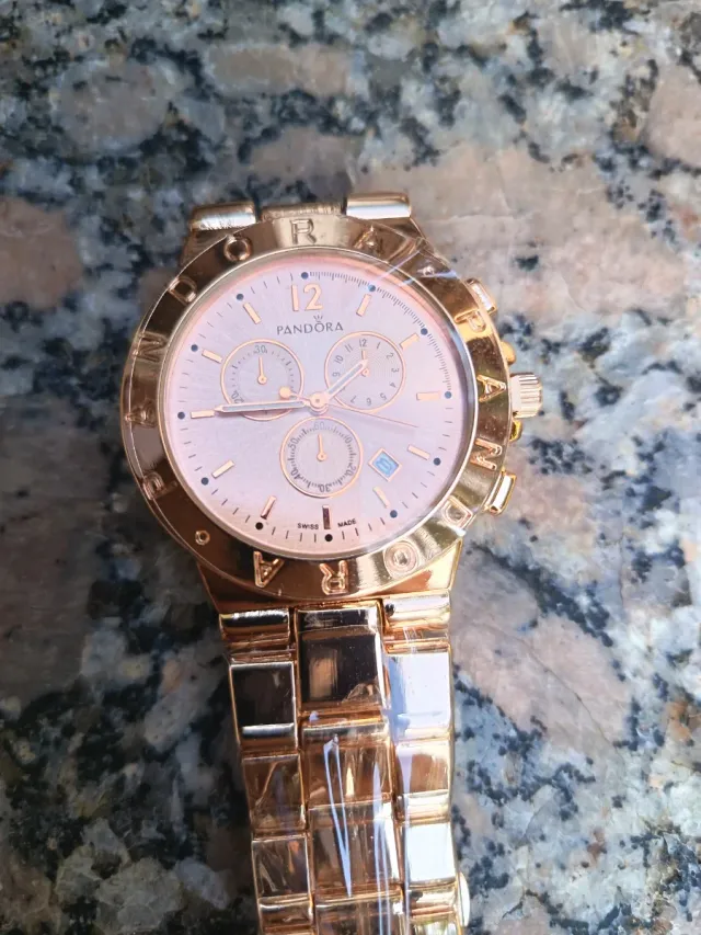 Reloj Pandora Mujer Dorado Rosado