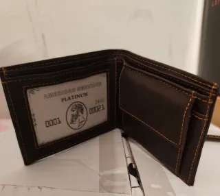 Cartera Billetera Monedero Cuero Marrón