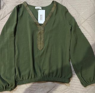 Blusa Cache Cache Talla Única Bordada