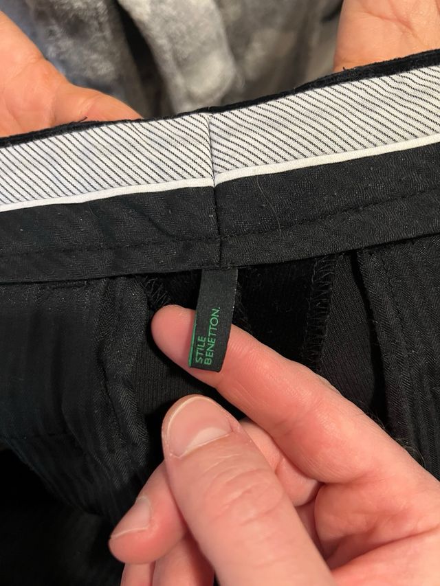 Pantaloni Benetton velluto neri