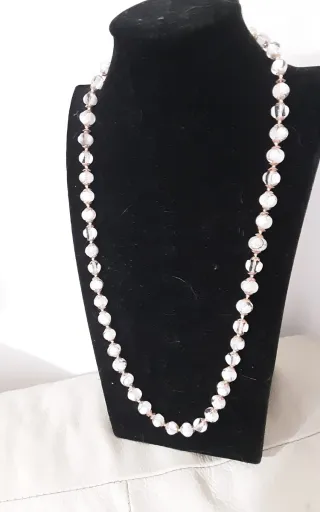 Collana Murano Millefiori Oro Bianco