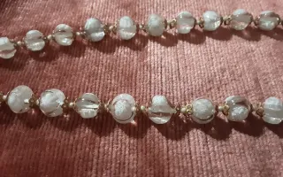 Collana Murano Millefiori Oro Bianco