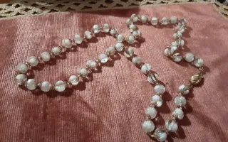 Collana Murano Millefiori Oro Bianco