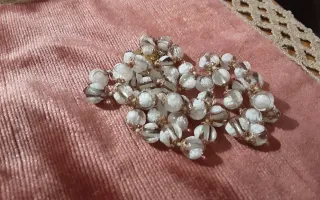 Collana Murano Millefiori Oro Bianco