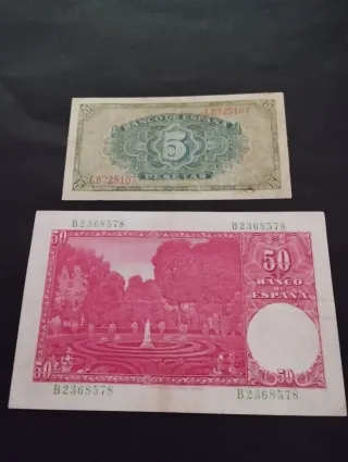 Billetes españoles antiguos Banco de España