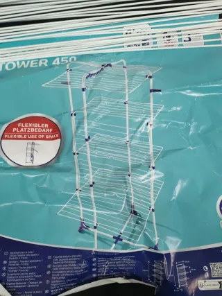 Tendedero Torre Azul y Blanco