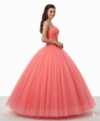 Vestido de Quinceañera Coral