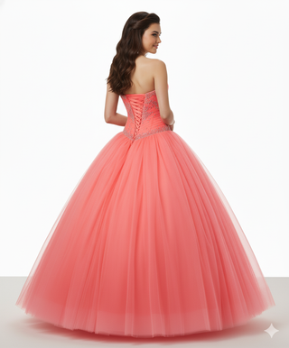 Vestido de Quinceañera Coral