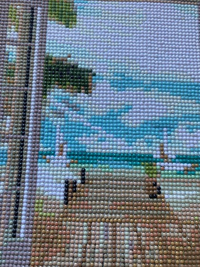 Cuadro de ventanal con diamantes