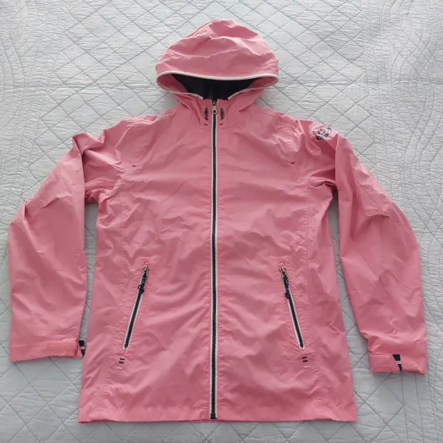 Chaqueta impermeable rosa cortavientos