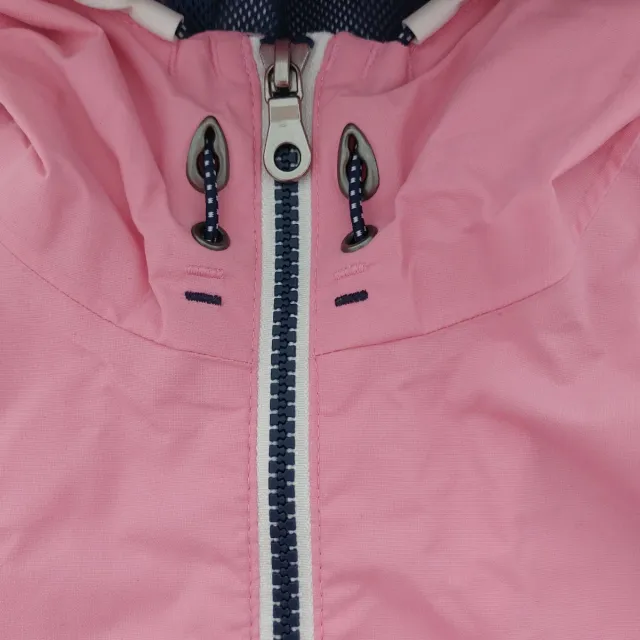 Chaqueta impermeable rosa cortavientos