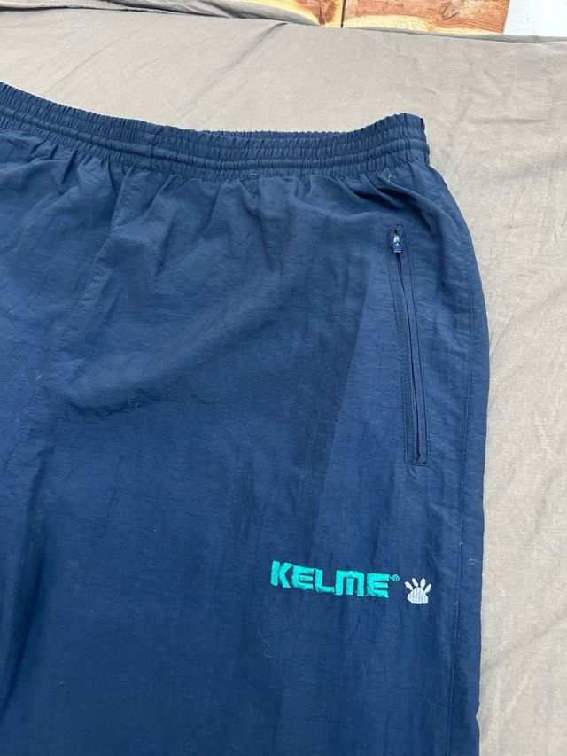 Pantalón Ancho Vintage Kelme Azul