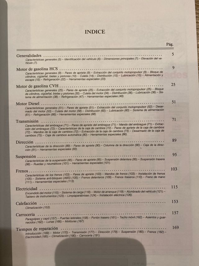 Manual Taller Ford Fiesta '89