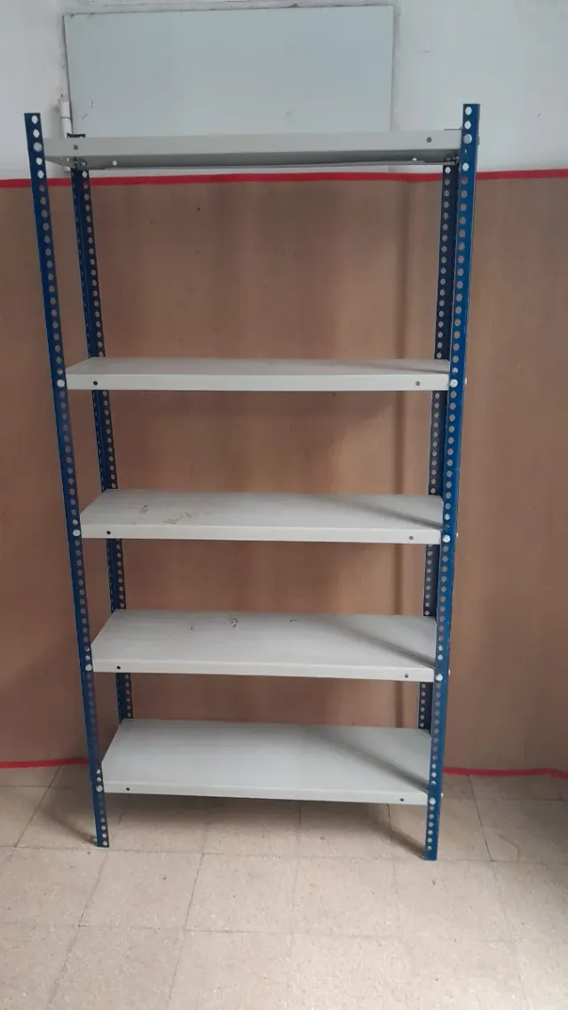 Estantería Metálica Azul y Gris