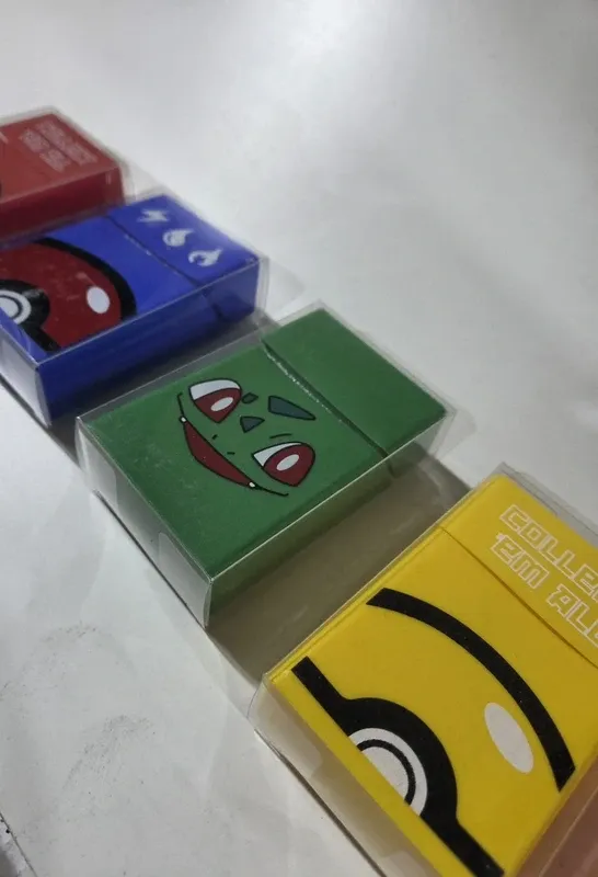 6 Caixas Colecionáveis Pokémon Silicone