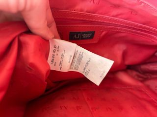Bolso Armani Jeans Rojo Charol Logo
