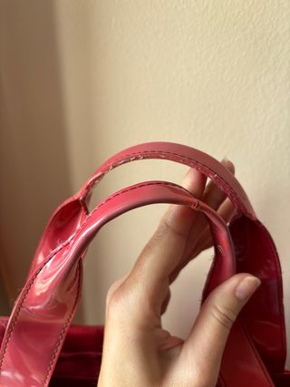 Bolso Armani Jeans Rojo Charol Logo