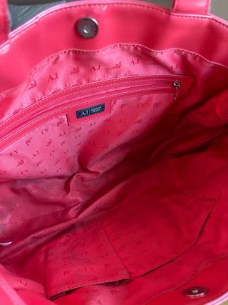 Bolso Armani Jeans Rojo Charol Logo