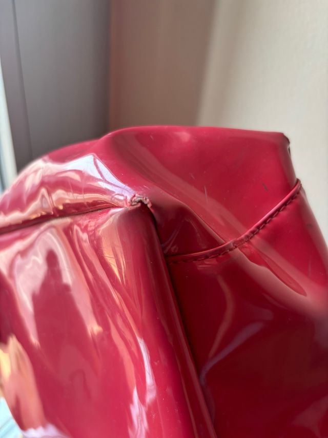 Bolso Armani Jeans Rojo Charol Logo