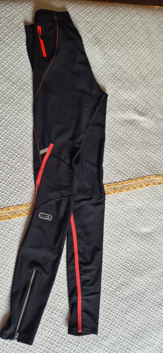 Mallas deportivas hombre negro y naranja