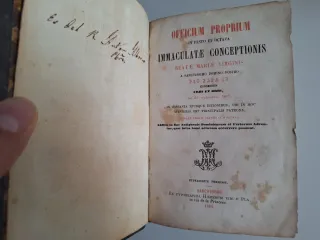 Oficio Inmaculada, latin, año 1863