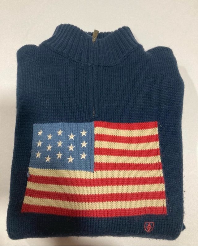 Jersey de punto con bandera americana