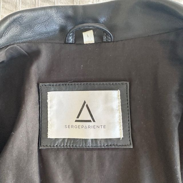 Chaqueta Biker Cuero Negra