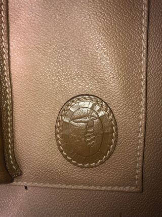 Cartella Trussardi Beige Vintage Anni '80