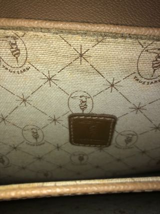 Cartella Trussardi Beige Vintage Anni '80