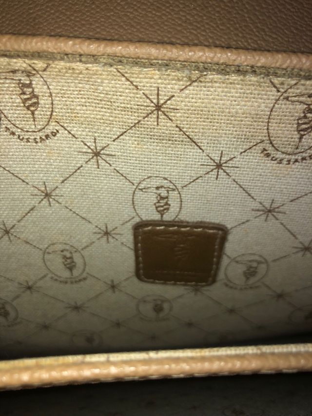 Cartella Trussardi Beige Vintage Anni '80