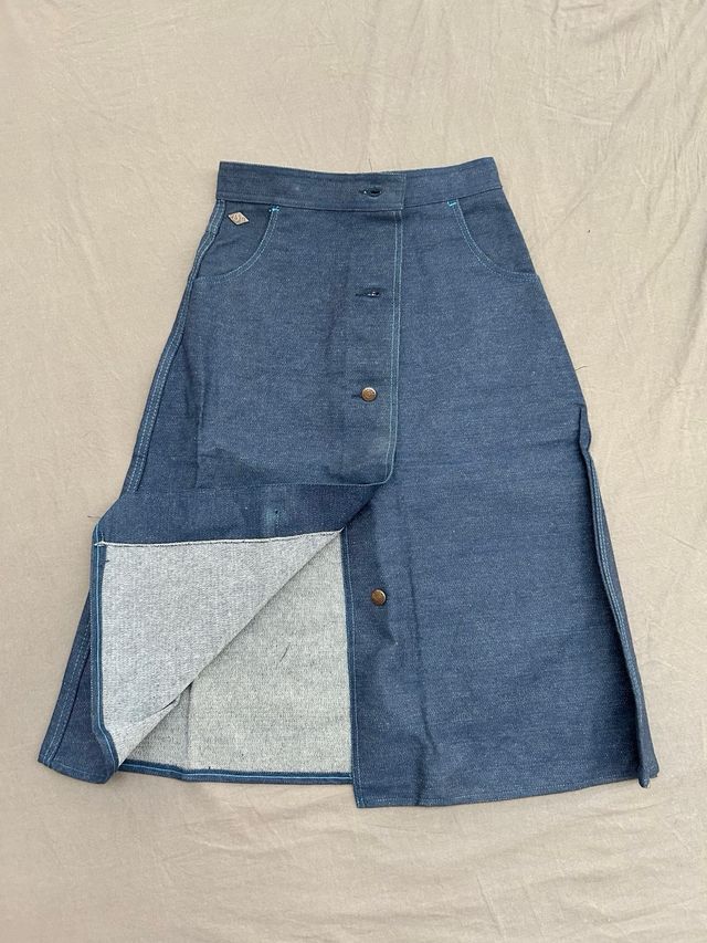 Falda Vaquera Midi Vintage Talla 40