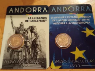 Andorra 2x Coincard 2€ 2022