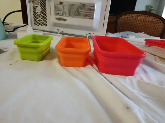 Pack 5 Tuppers Dobráveis Coloridos