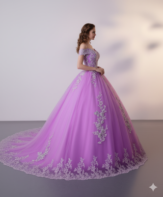 Vestido de Quinceañera Morado