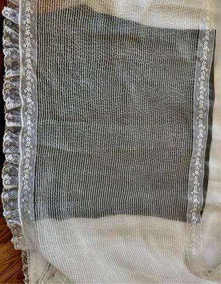 Vestido de Comunión Blanco de plumeti con Encaje