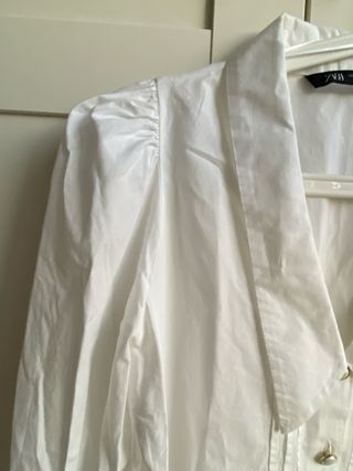 Camisa Zara Blanca Botones Joya