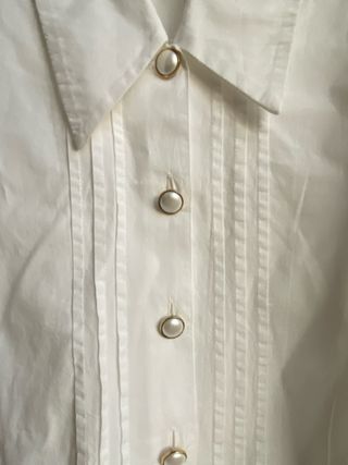 Camisa Zara Blanca Botones Joya