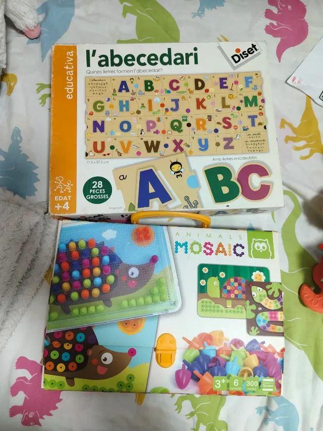 Lote 2 juegos educativos: Abecedario y Mosaico
